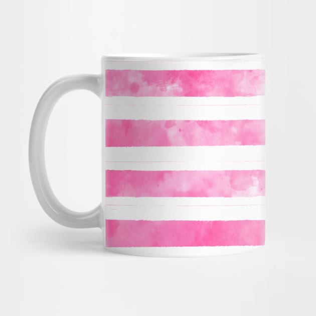 Pink Uneven Stripes Pattern Watercolor Abstract Cute  Girly Pretty Trendy Design by anijnas